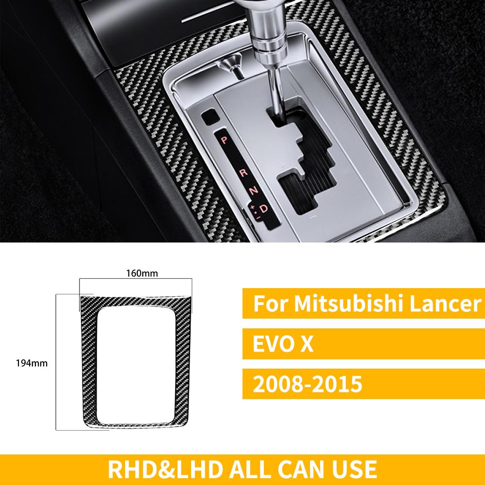 For Mitsubishi Lancer EVO X MR 2008-2015 Carbon Interior Trim Sticker Set Speedometer Window Lifting Storage Car Accessories