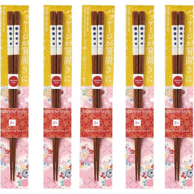 Glad Set av Tillverkad av Tillverkad i PID3831 J-kök Pinnar, 5, Trä, Japan,
