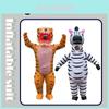 Disfraz Inflable Divertidísimo de Tigre Cebra Para Adultos Perfecto Para Fiestas de Halloween