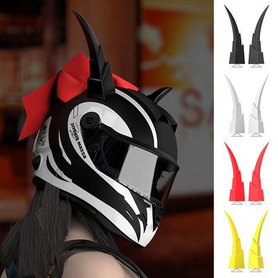 2 Stück Motorradhelm Dekoration Hip-Hop Coole Teufelshörner Saugnapf Motorrad Elektromobil Motor Styling Helm Zubehör