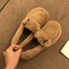 Fashion Designer Style Shoes Woman Fur Loafers Winter Warm Plush Moccasins Ladies Elegant Furry Soft Sole Slip-on Flat Zapato De Mujer
