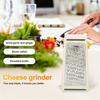 Durable Stainless Steel Double-Sided Cheese Grater with Container - Efficient Food Prep Tool for Vegetables, Carrots, Cucumbers - Space-Saving