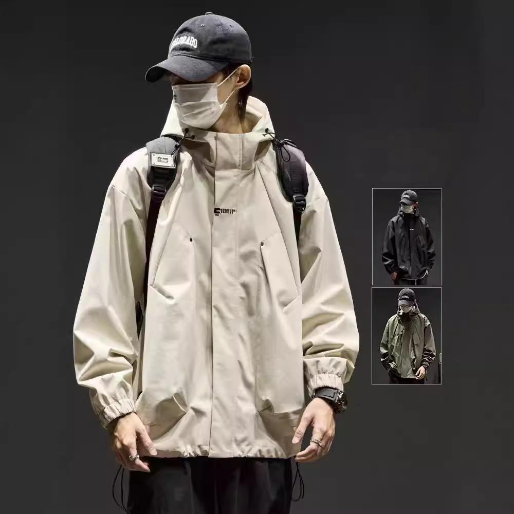 Men's Trendy Windbreaker Jacket - Spring & Autumn, Boys' Cotton Coat, Mountaineering Style
