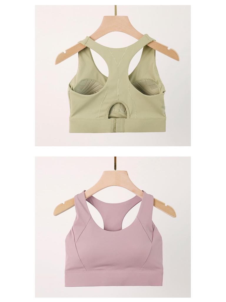 Shockproof High-Strength Sports Bra with Fixed Cups - Thin, Beautiful Back Design for Summer