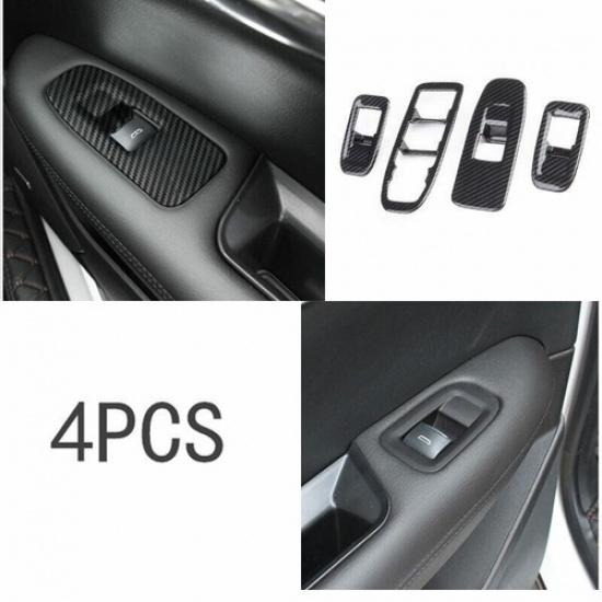 For Cadillac XT5 2016-  Carbon Fiber Window Lift Panel Switch Cover Trim