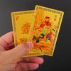 Chinese Feng Shui Copper God of Wealth Buddha Amulets Card Business Lucky Decoration Five-way Fortuna Treasure Home Ornament