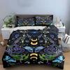 Mystic Snakes and Moon Motif Bedding Duvet Cover Set  (1*Duvet Cover 2*Pillowcases, Without Duvet Insert)