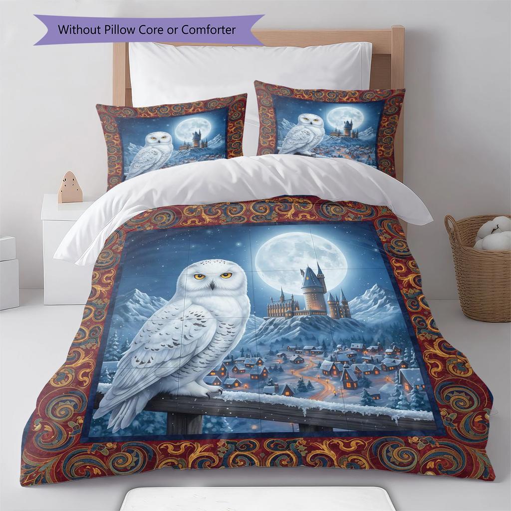 Cartoon Pattern Bedding Quilt Set Quilt Cover Pillowcase Home Decoration Birthday Gift (1 * duvet cover + 2 * pillowcase, without core)