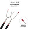 BBQ Tools BBQ Telescopic Barbecue Fork Sausage Chicken Leg Fork Stainless Steel U-shaped Barbecue Stick