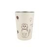 Jimbocho Nyankodo 2-Way Vacuum-Sealed Tumbler, Medium, "Osmoshinyanko" (Smug Cat) - Office/Work Desk Cup with Insulated Function, Cute Cat Design (Pro