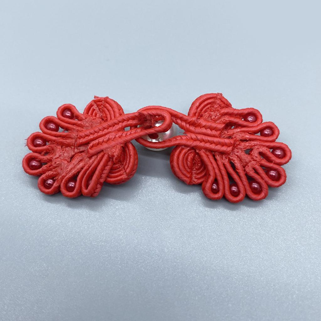 Chinese Knot Buttons Pearl Beads Cheongsam Cloaks Cardigan Fasteners for Clothing Decor Pig Nose Cheongsam Fasteners