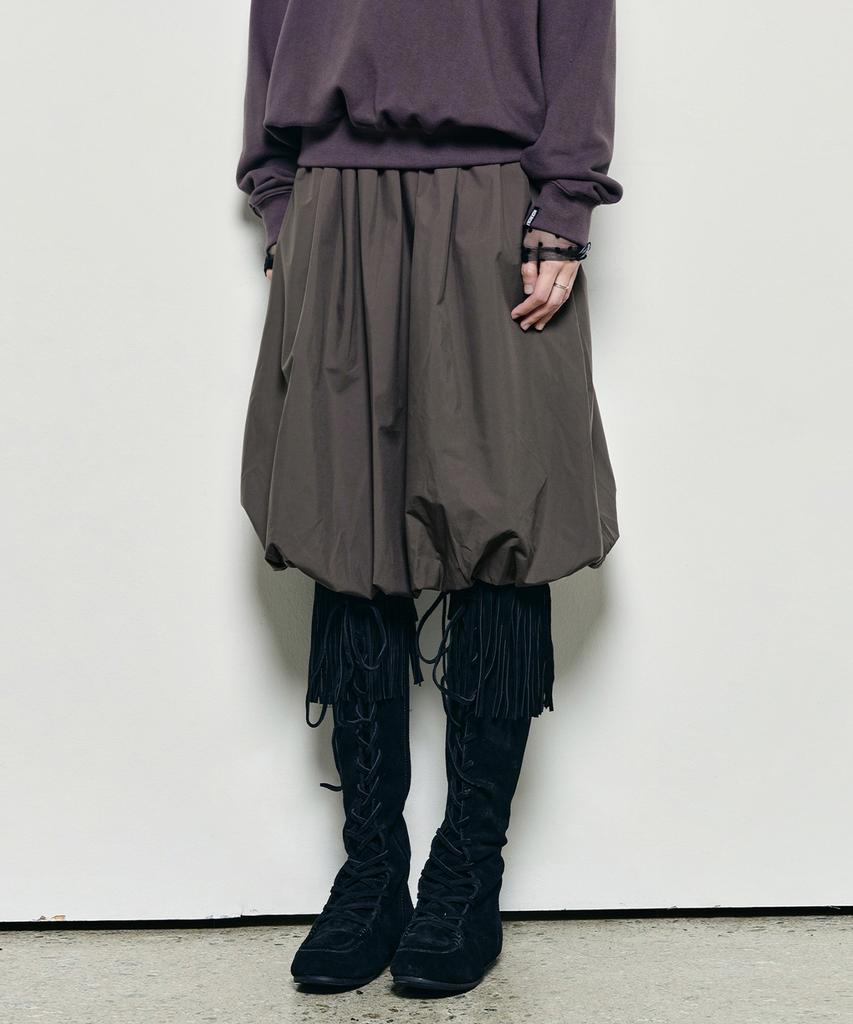 Nigaennikol Butterfly Volume Balloon Skirt_Charcoal