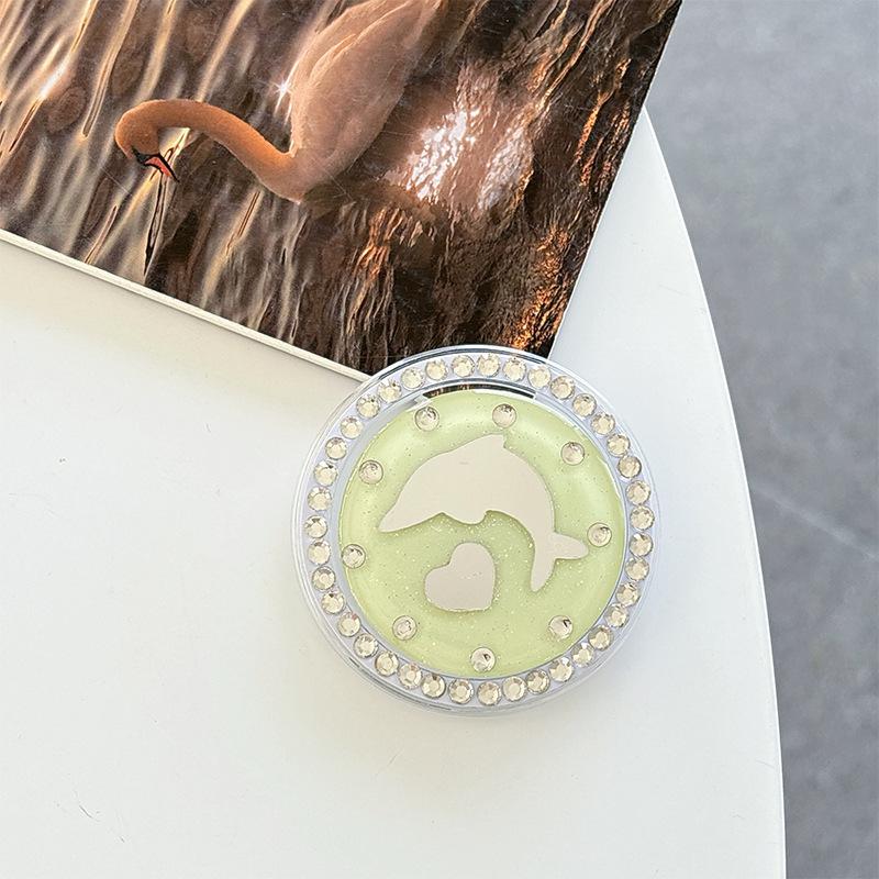 Retractable Desktop Phone, Airbag Holder, Dolphin Love Mirror, Creative Rhinestone Magnetic Suction Ring, Luxury Ring.