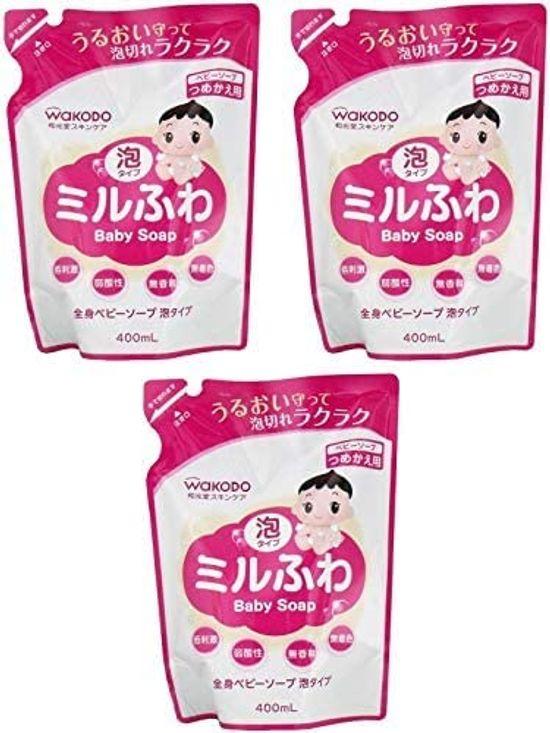 

Wakodo Milfuwa whole body baby soap foam type refill 400mL [Bulk purchase] [x3 pieces]