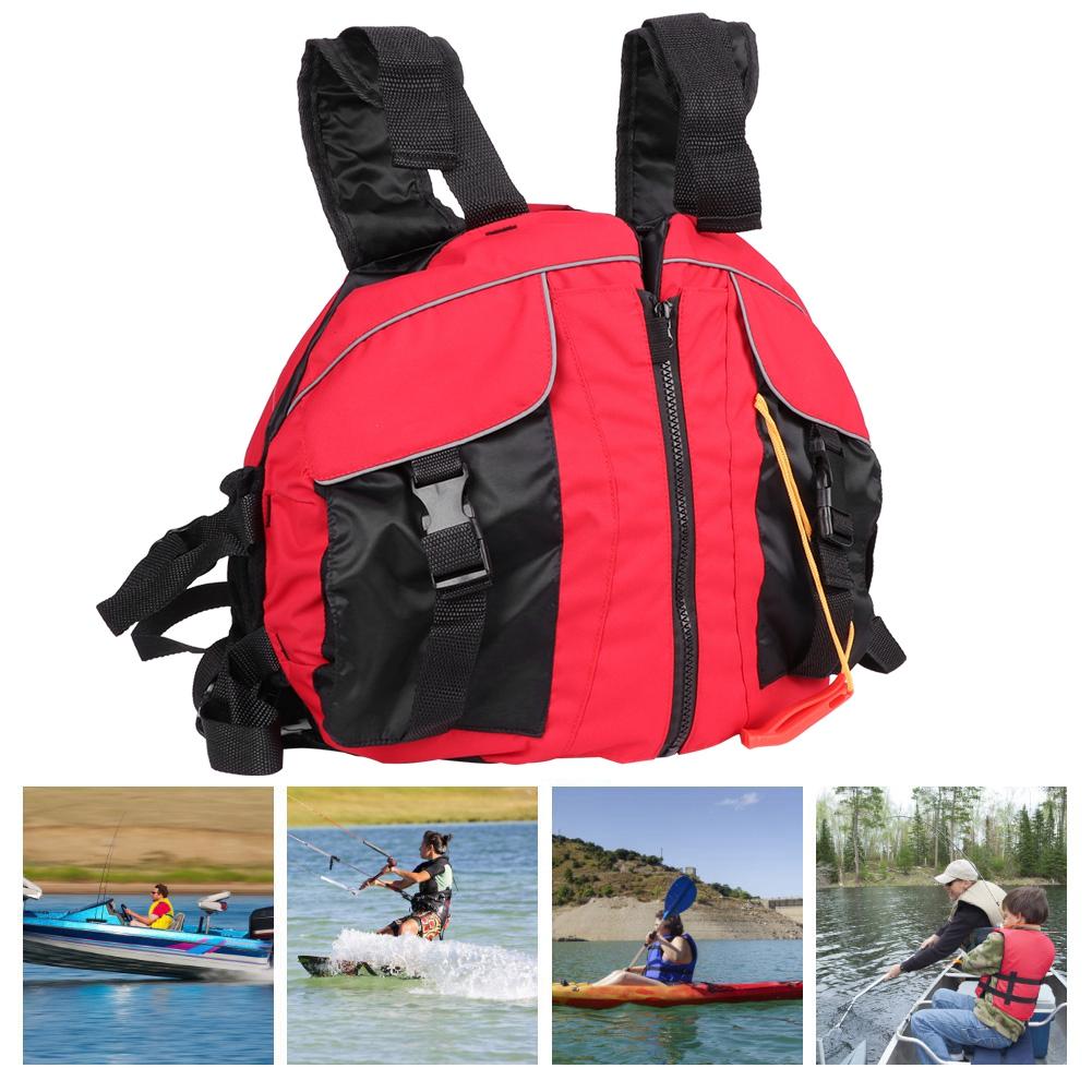 Adult Life Jacket Vest Beatle Shape Good Buoyancy Equipment for Canoeing Fishing Boatred