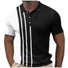 Camisas de Manga Corta para Hombre Camisa de Golf Contraste de Color Exterior Calle Casual Moda Botones Casual Ajuste Delgado Camiseta