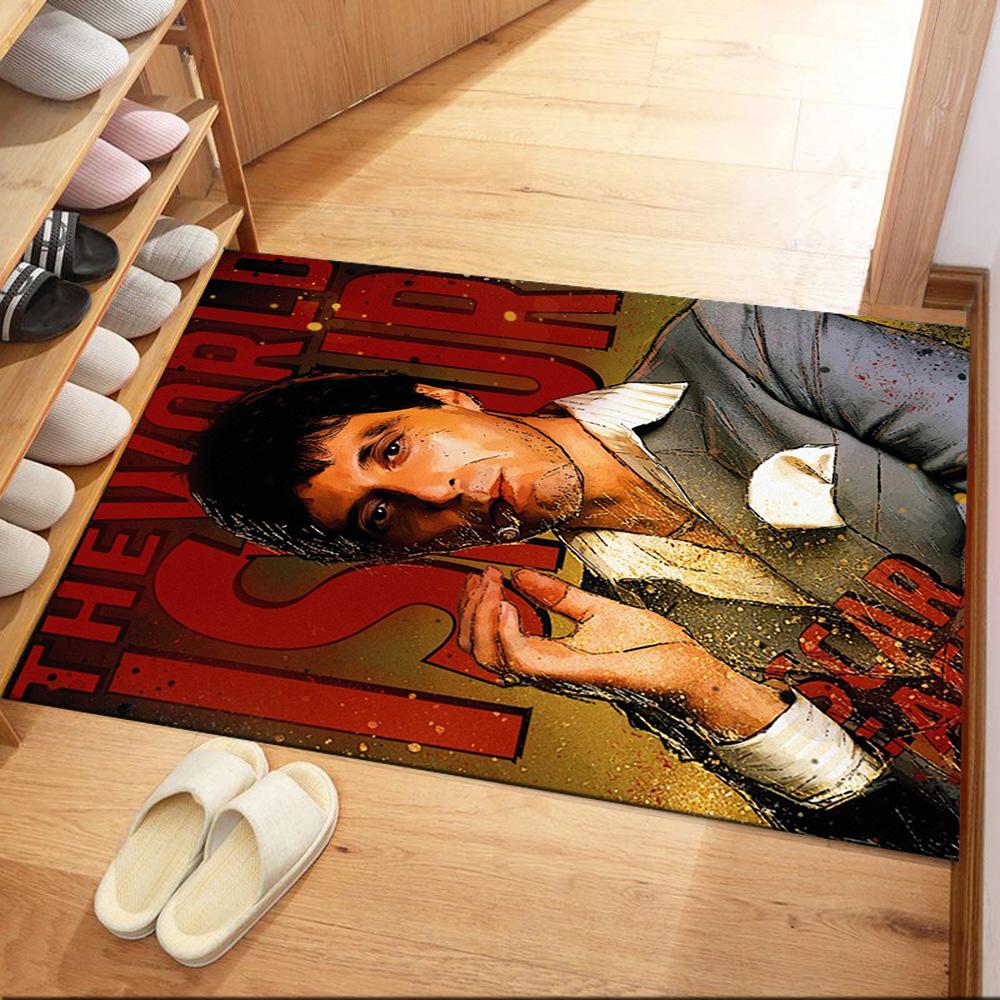 Scarface: Power And Corruption Square Rugs Are a Great Choice for Living Rooms, Bedrooms, Home Décor, and As Gifts.
