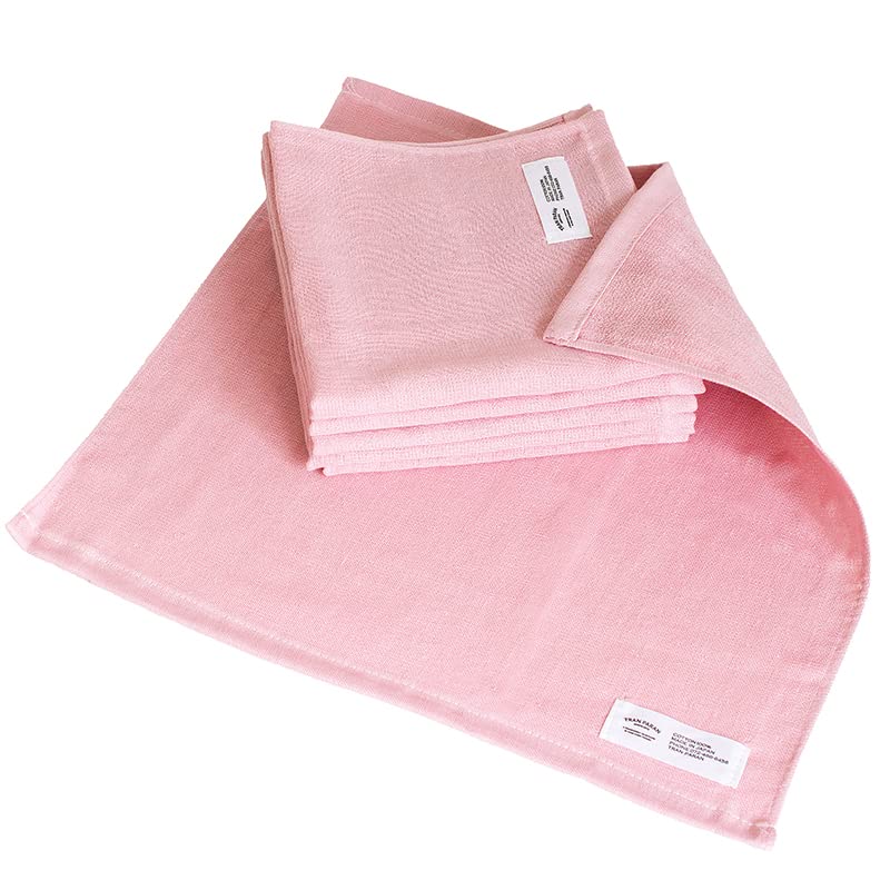 Transparan Gauze Hand Set of Senshu Cotton Japanese-Made Towels, 6, Towels, Large, Quick-Drying, Absorbent, Thin, 100% (Smoky Pink)