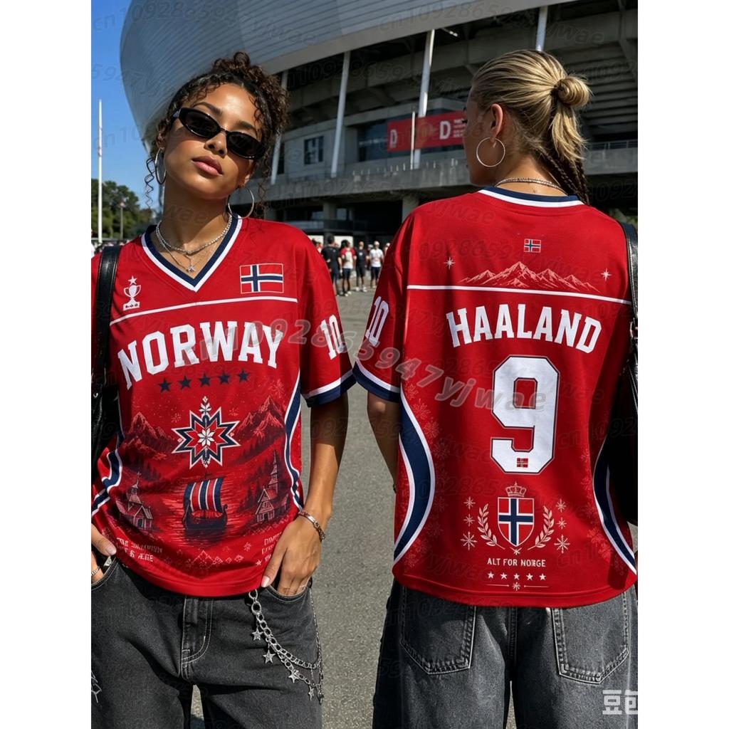 26 Summer T-Shirt Norway Haaland Fans No.9 T Shirt Women Jersey Fashion Sportwear Sport Training Child-Parent T-Shirt