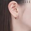 14K Cross Cubic Ring Earrings (Gold Plated) Elgpee515