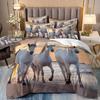 Horse Decor Summer Bedding Sets,girl Bed Duvet Cover Set with Pillow Cover 75x50,soft Microfiber Summer Quilt Cover with Zipper