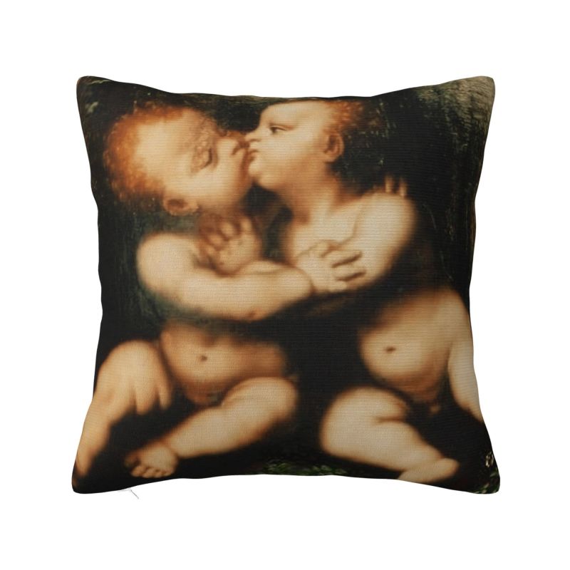 Mysterious Smile Leonardo Da Vinci Pillow Case for Sofa Mona Lisa Nordic Cushion Cover Car Pillowcase