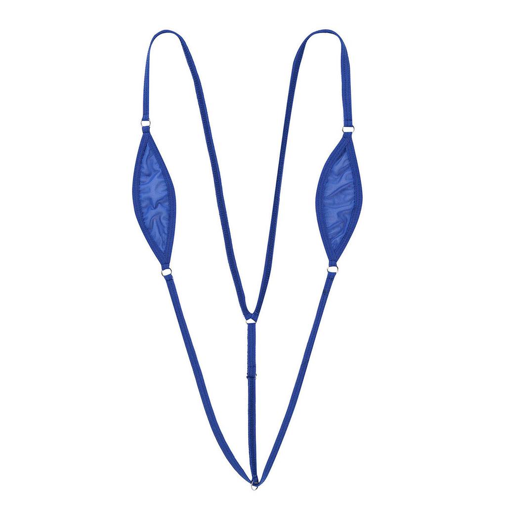 Women One Piece Sheer Lingerie Spaghetti Straps Y Back Mini Micro Thong Bikini for Nightwear Swimwear