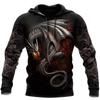 Autumn Winter Long Sleeve Tattoo Dragon 3D Printed Men Hooded Hoodies Sweatshirt Unisex Streetwear Pullover Casual Tracksuits