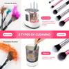 Elektrický čistič a sušička štětců na make-up - pro čištění štětců na make-up, kosmetických lisů a podložek, automatické hloubkové čištění, napájení z USB, nastavitelný časovač