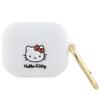 Hülle für AirPods Pro Hello Kitty 3D Kitty Kopf Weißes Silikon