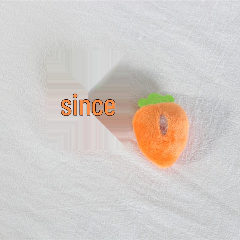 Adorable White Bunny Carrot Brooch - Cute Plush Rabbit Accessory for Bags, Hats, and Clothes