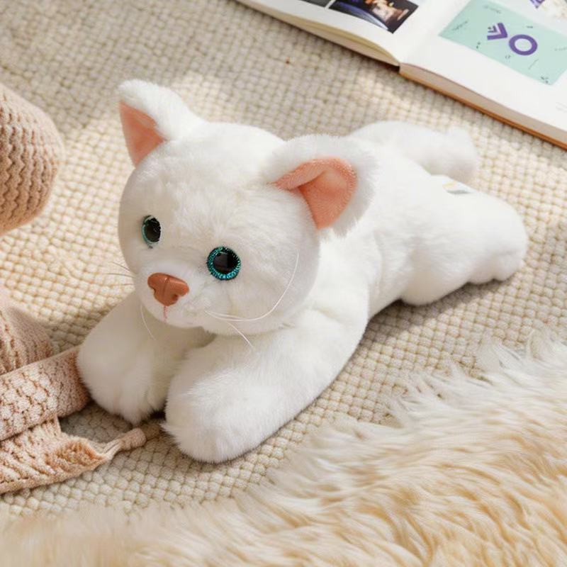 Newest Simulation Healing Lying Cat Doll Kawaii Stuffed Plush Toy Doll Cartoon Anime Cute Friends Birthday Holiday Gifts