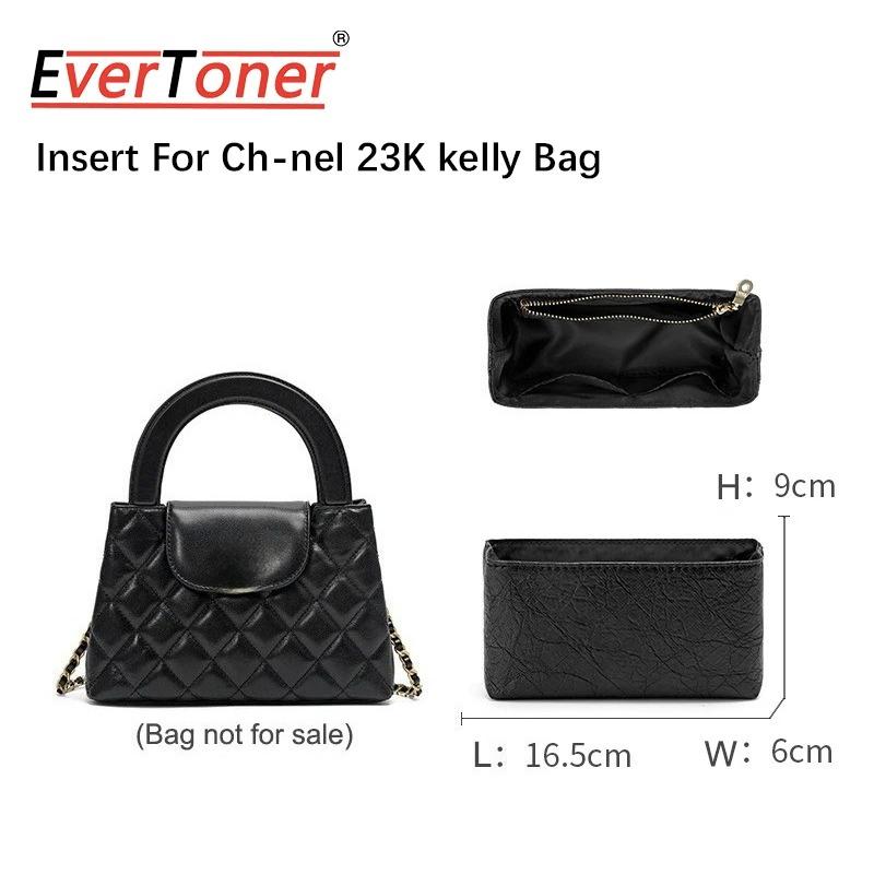 

EverToner Insert Bag Organizer Dupont Paper Inner Fits For Ch-nl 23K Kelly Bag Organizer Travel Handbag Storage Bag чёрный