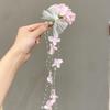 2 Pcs Fabric Flower Hairpins Lace Bow Solid Color Hanfu Hair Accessories Side Clip Headpieces Chinese Style Hair Clip Party