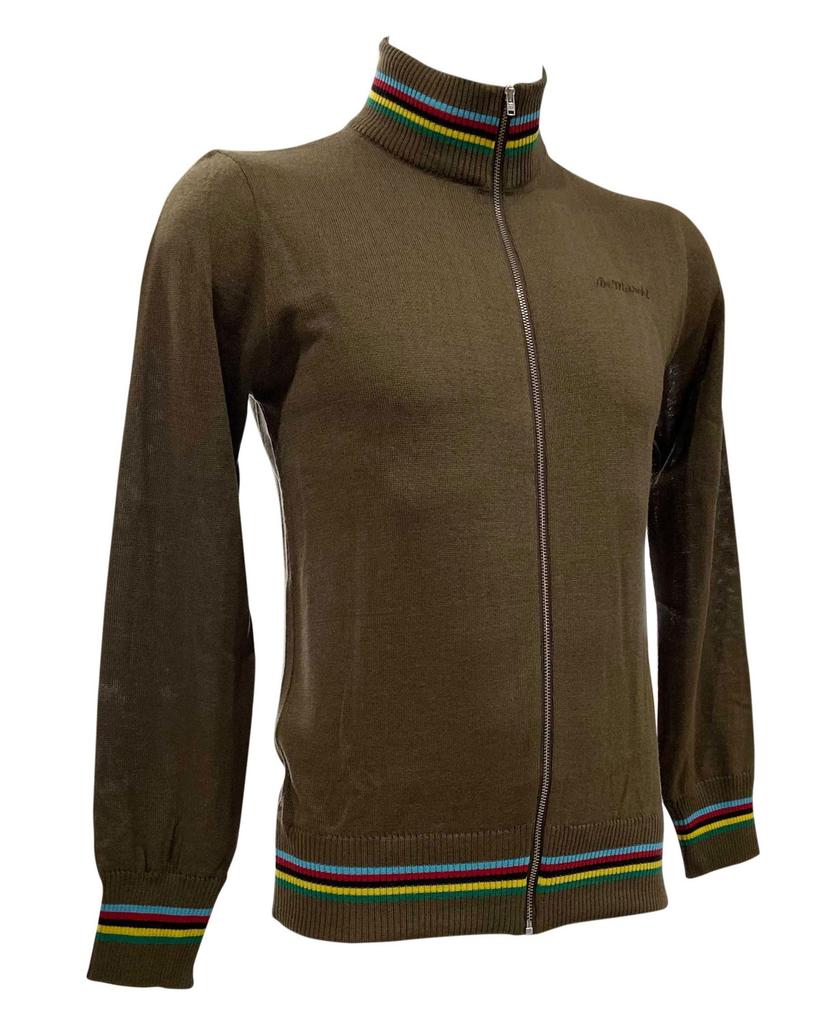 De Marchi Iride DS Wool Cycling Size 4906JTD24340 Jacket, Fall/Winter, Olive, Small,