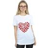 Disney Womens/Ladies Mickey Mouse Heart Silhouette Cotton Boyfriend T-Shirt