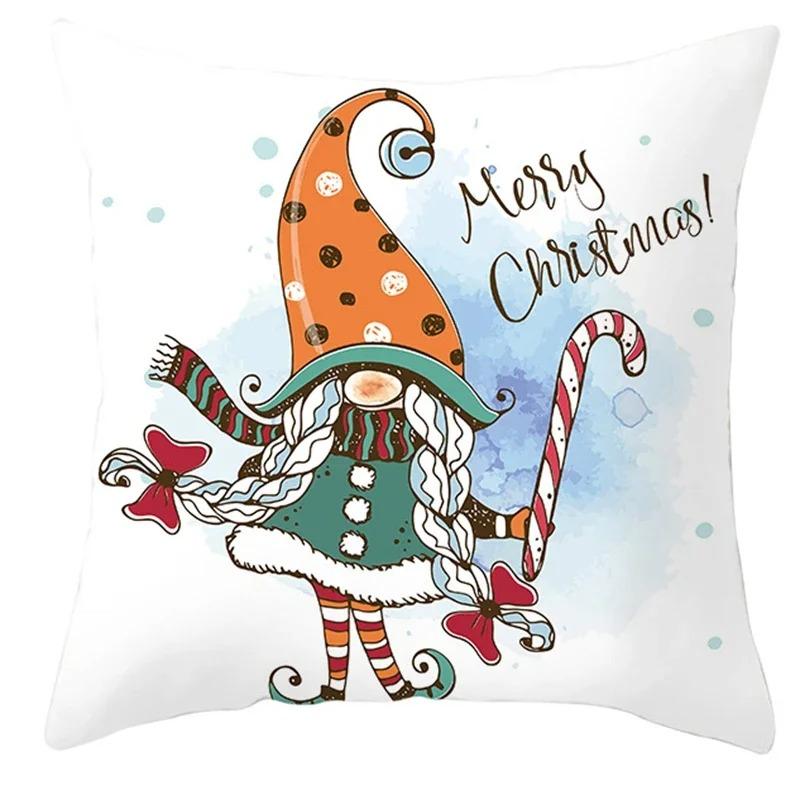 Christmas Themed Pillowcases Car Accessories Office Santa Claus Living Room Sofa Home Pillowcases