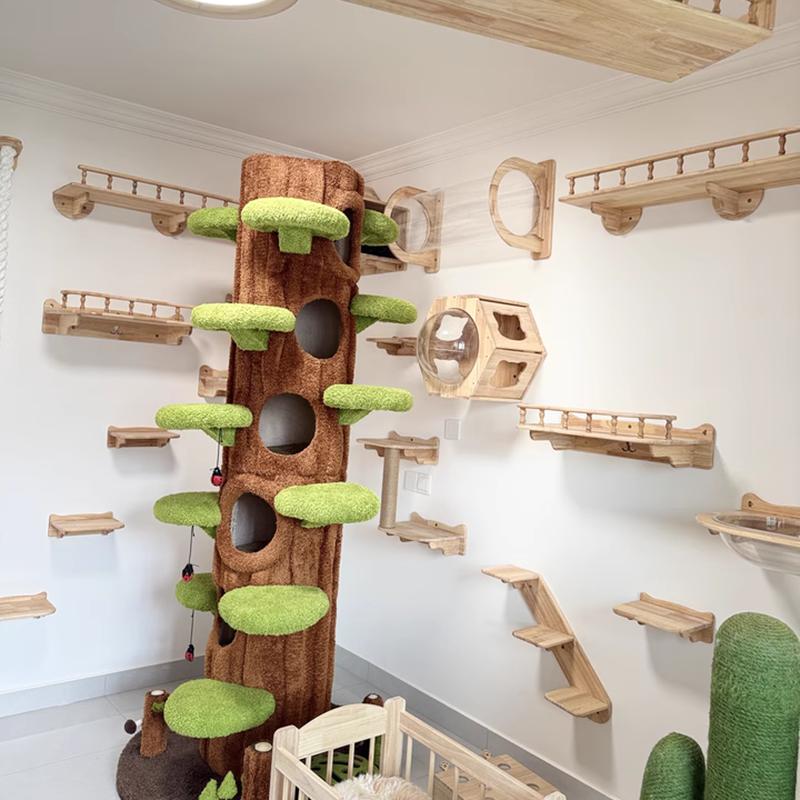 Cat Climbing Wall Type Assortment Cat Tree Wall Mounted Cat Hammock Sisal Four Steps Cat Stairs Climbing Cat Wall Hanging