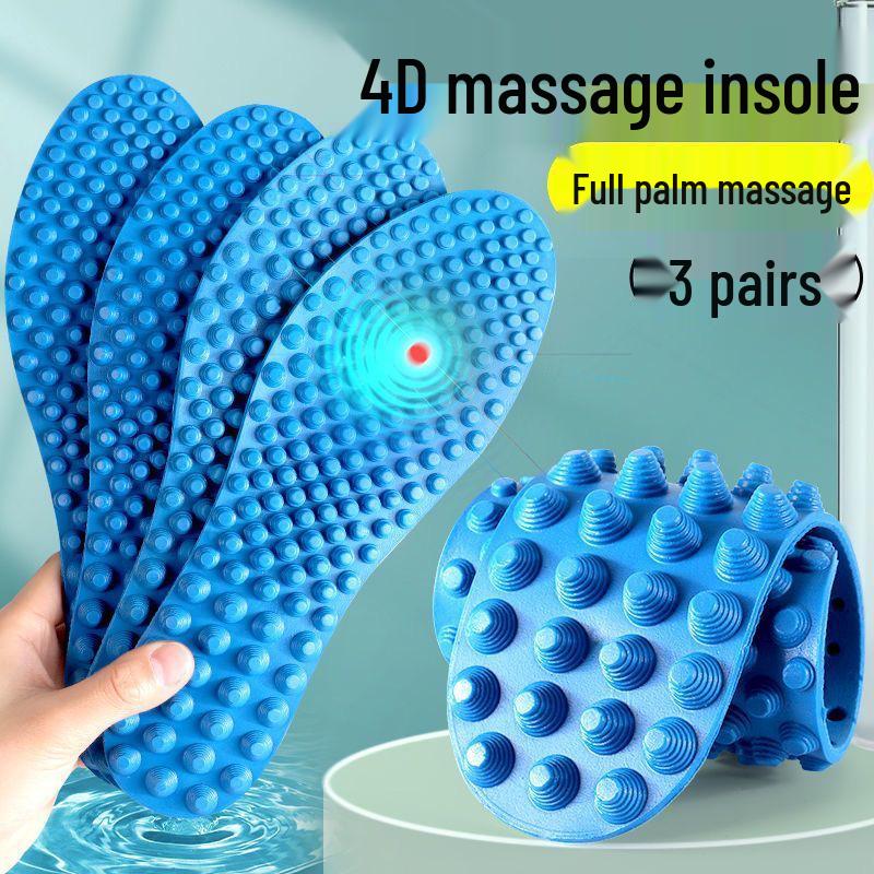 Blue Acupressure Mat with Pebble Foot Massage for Pain Relief