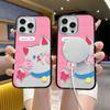 Simple and Cute Sweetheart Cat Painted iPhone17ProMax Apple 16P Black Edge Acrylic AIR Mobile Phone Case