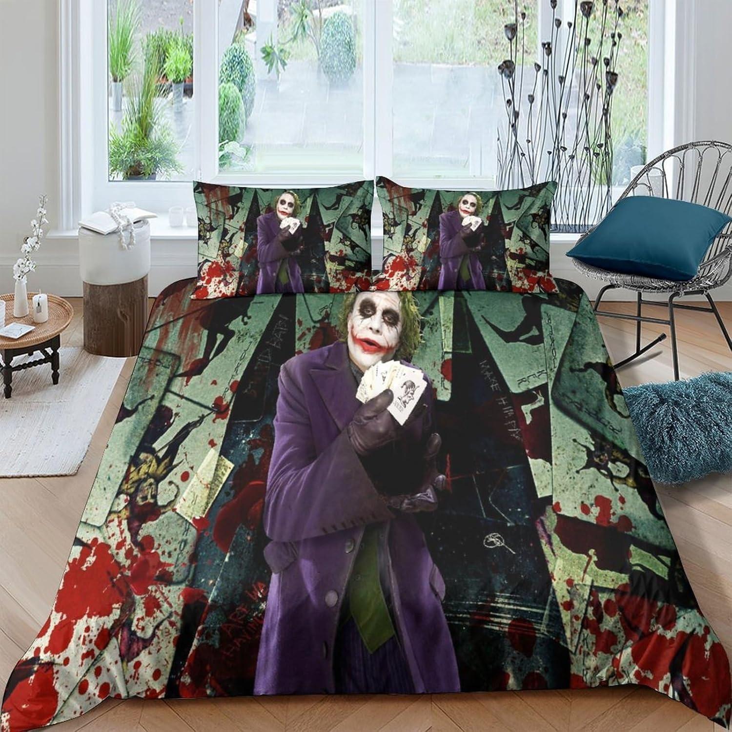 Joker Origin Film Bettwäsche Sets Exquisites Bettwaren Set Joker Romeo Bettdecke Set Bettwäsche Set Luxuriöses Geburtstagsgeschenk EU Single(135*200cm)3pcs