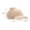 Lamb Wool Baseball Cap Warm Cap Women's Plush Solid Color Autumn Winter Ear Protection Cap