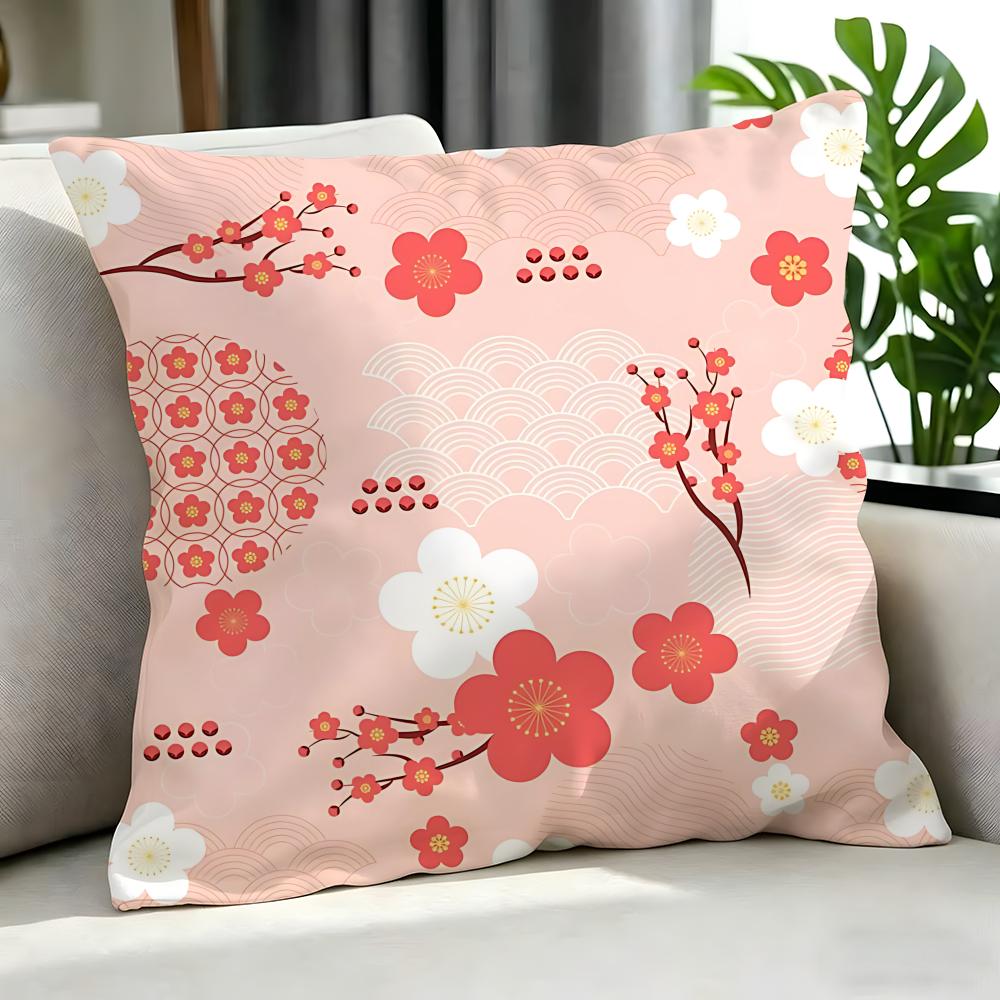 flower Plum Blossom Cushion Cover Cushion Cover Set Pcs x x x Pillowcase Decorative Sofa Home Decor