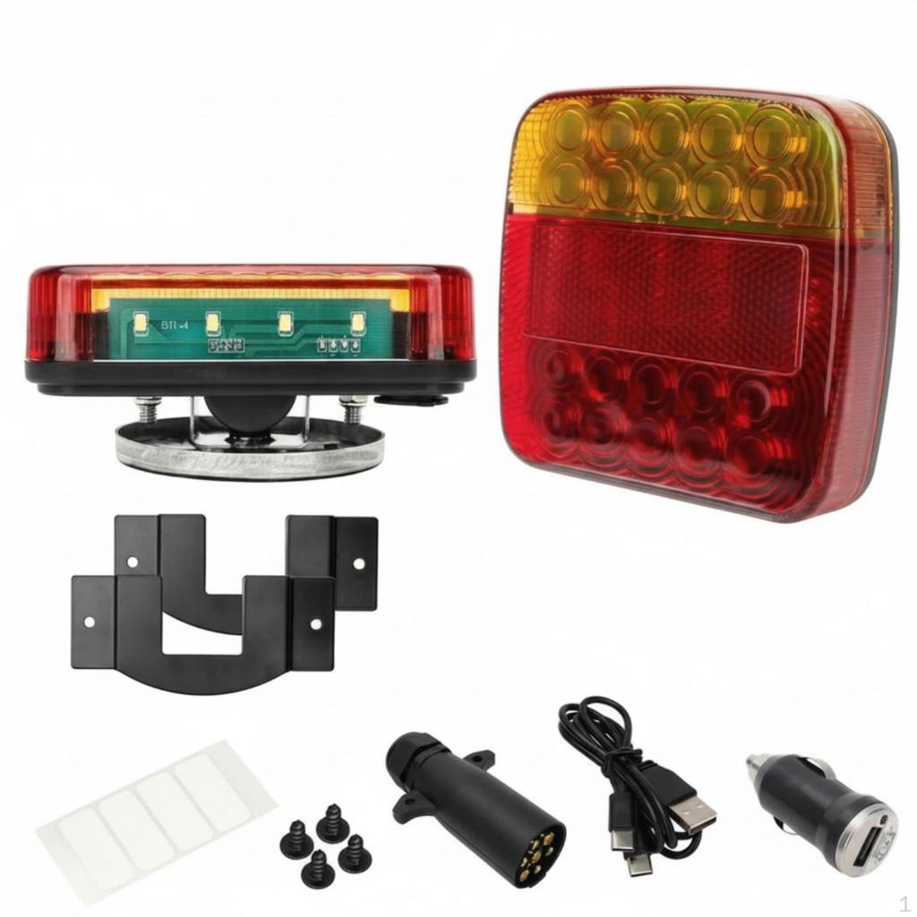 Rechargeable Trailer Lights | USB Charging Cable Included Tow Lights, for Towing