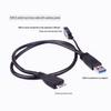 Y-Type Dual Power Boost Cable: Type-C to Micro USB for Mobile Hard Disk and Phone Data Transfer