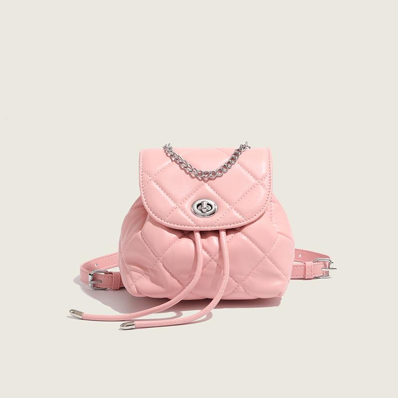 Small Scented Backpack for Women  Summer High-end Diamond Chain Backpack  Fashionable Niche School Bag