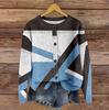 Women's Vintage Knit Button Retro Geometric Print Cardigan Jacket