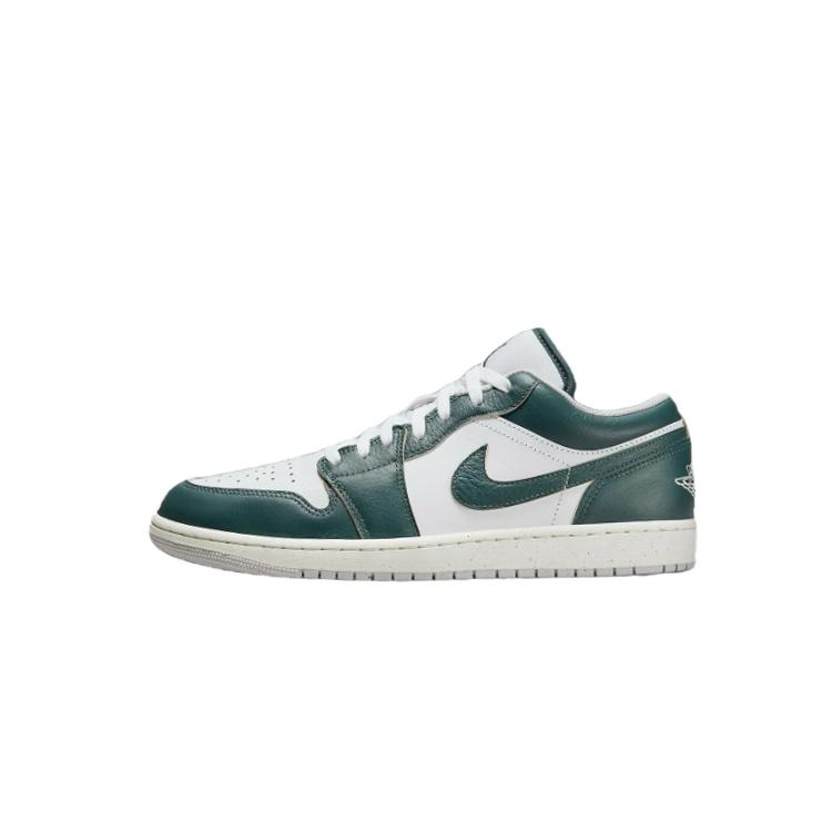 Jordan Air Jordan 1 Vintage Basketball Shoes Men's Low top Black/White/Green FQ7687-300(Team368-)