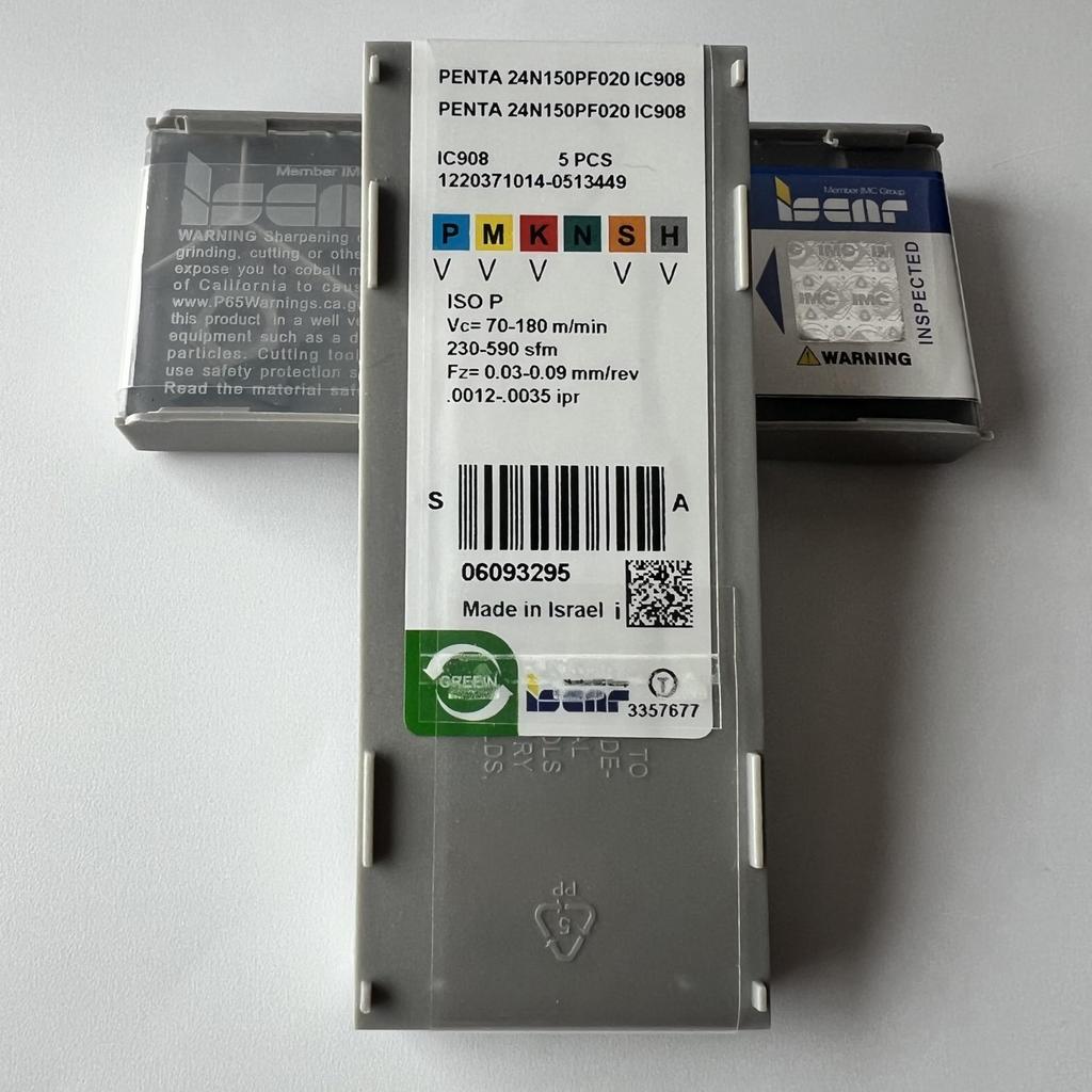 ISCAR / PENTA24N150PF020 IC908 / Industrial indexable carbide inserts 5 Pcs