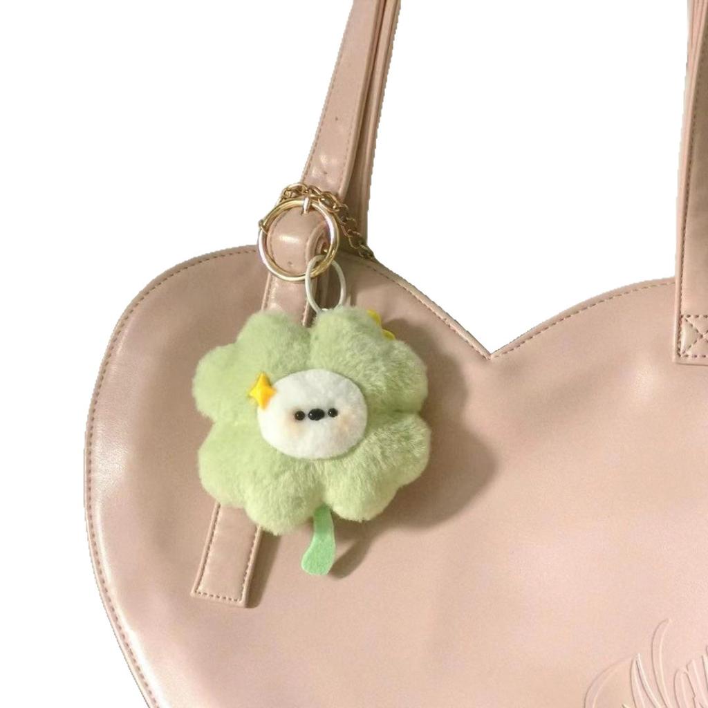 Creative Cute Four Le Clover Plu Keychain Bag Charm Luy Doll Girls Hanging Ornament Gift Soft Toy Enchanted Amulet
